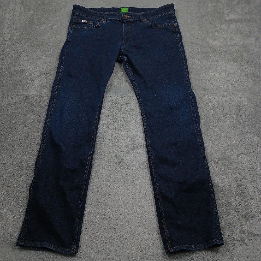 Hugo Boss Jeans Mens 33x30 Blue Denim Slim Straight Preppy Casual